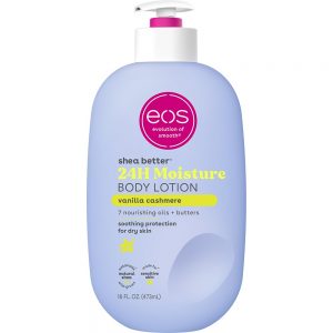 eos Shea Better Body Lotion- Vanilla Cashmere, 24-Hour Moisture Skin Care, Lightweight & Non-Greasy, Made with Natural Shea, Vegan, 16 fl oz